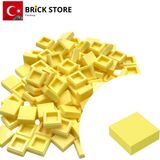 LEGO Yedek Parçalar, 100 Adet 1x1 Tile Düz Fayans Parçası, Açık Sarı Rengi, 3070