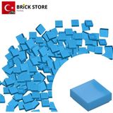 LEGO Yedek Parçalar, 100 Adet 1x1 Tile Düz Fayans Parçası, Koyu Mavi Rengi (Dark Azure) 3070