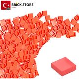 LEGO Yedek Parçalar, 100 Adet 1x1 Tile Düz Fayans Parçası, Mercan Rengi, 3070