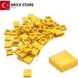 LEGO Yedek Parçalar, 100 Adet 1x1 Tile Düz Fayans Parçası, Sarı Rengi, 3070