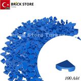 LEGO Yedek Parçalar: 100 Adet 1x1 Tile Round Quarter Yuvarlak Fayans Parçası, Mavi Renk (Blue )