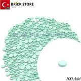 LEGO Yedek Parçalar: 100 Adet 1x1 Tile Round Yuvarlak Fayans Parçası, Açık Turkuaz Renk ( Light Aqua )