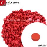 LEGO Yedek Parçalar: 100 Adet 1x1 Tile Round Yuvarlak Fayans Parçası, Mercan Rengi (Coral )
