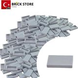 LEGO Yedek Parçalar, 100 Adet 1x2 Tile Düz Fayans Parçası, Açık Gri ( Light Bluish Gray), 3069