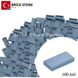 LEGO Yedek Parçalar, 100 Adet 1x2 Tile Düz Fayans Parçası, Kum Mavisi ( Sand Blue ), 3069