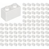 LEGO Yedek Parçalar: Brick: Duvar Parçası: 100 Adet 1x2 Beyaz 3004 - Parts: Brick: 100 Piece 1x2 White 3004