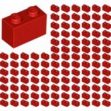 LEGO Yedek Parçalar: Brick: Duvar Parçası: 100 Adet 1x2 Kırmızı 3004 - Parts: Brick: 100 Piece 1x2 Red 3004