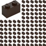 LEGO Yedek Parçalar: Brick: Duvar Parçası: 100 Adet 1x2 Koyu Kahverengi 3004 - Parts: Brick: 100 Piece 1x2 Dark Brown 3004