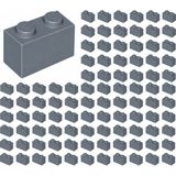 LEGO Yedek Parçalar: Brick: Duvar Parçası: 100 Adet 1x2 Kum Mavisi 3004 - Parts: Brick: 100 Piece 1x2 Sand Blue 3004