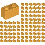 LEGO Yedek Parçalar: Brick: Duvar Parçası: 100 Adet 1x2 Parlak Turuncu 3004 - Parts: Brick: 100 Piece 1x2 Bright Light Orange 3004