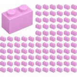 LEGO Yedek Parçalar: Brick: Duvar Parçası: 100 Adet 1x2 Pembe 3004 - Parts: Brick: 100 Piece 1x2 Bright Pink 3004