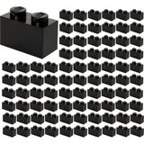LEGO Yedek Parçalar: Brick: Duvar Parçası: 100 Adet 1x2 Siyah 3004 - Parts: Brick: 100 Piece 1x2 Black 3004