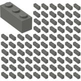 LEGO Yedek Parçalar: Brick: Duvar Parçası: 100 Adet 1x3 Koyu Gri 3622 - Parts: Brick: 100 Piece 1x3 Dark Bluish Gray 3622