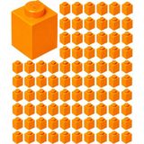 LEGO Yedek Parçalar: Duvar Parçası: 100 Adet 1x1 Turuncu 3005 - Parts: Brick: 100 Piece 1x1 Orange 3005