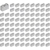 LEGO Yedek Parçalar: Modifiyeli Duvar Parçası: 100 Adet 1x2 Açık Gri 98283 - Parts: Brick, Modified: 100 Piece 1x2 Light Bluish Gray
