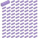 LEGO Yedek Parçalar: Modifiyeli Duvar Parçası: 100 Adet 1x4 Lavanta - Lila 15553 - Parts: Brick, Modified: 100 Piece 1x4 Lavender