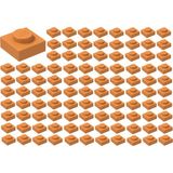 LEGO Yedek Parçalar: Plate: 100 Adet 1x1 Plate Parts Plaka Parçası Turuncu 3024