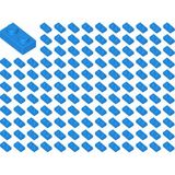 LEGO Yedek Parçalar: Plate: 100 Adet 1x2 Plate Parts Plaka Parçası Azur Mavisi - Dark Azure 3023