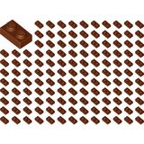 LEGO Yedek Parçalar: Plate 1X2: 100 Adet 1x2 Plate Parts Plaka Parçası Açık Kahverengi - Reddish Brown 3023