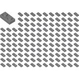 LEGO Yedek Parçalar: Plate 1X2: 100 Adet 1x2 Plate Parts Plaka Parçası Koyu Gri - Dark Bluish Gray 3023