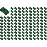 LEGO Yedek Parçalar: Plate 1X2: 100 Adet 1x2 Plate Parts Plaka Parçası Koyu Yeşil - Dark Green 3023
