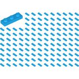 LEGO Yedek Parçalar: Plate 1x3: 100 Adet 1x3 Plate Parts Plaka Parçası Azur Mavisi - Dark Azure Plate 3623