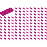 LEGO Yedek Parçalar: Plate 1x3: 100 Adet 1x3 Plate Parts Plaka Parçası Fuşya - Magenta Plate 3623