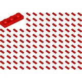 LEGO Yedek Parçalar: Plate 1x3: 100 Adet 1x3 Plate Parts Plaka Parçası Kırmızı - Red Plate 3623