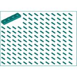 LEGO Yedek Parçalar: Plate 1x4: 100 Adet 1x4 Plate Parts Plaka Parçası Turkuaz- Dark Turquoise Plate 3710
