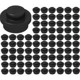 LEGO Yedek Parçalar: Plate Round: 100 Adet 1x1 Plate Round Parts Black - Siyah 4073