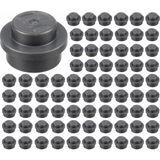 LEGO Yedek Parçalar: Plate Round: 100 Adet 1x1 Plate Round Parts Flat Silver- Koyu Gri 4073