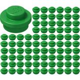 LEGO Yedek Parçalar: Plate Round: 100 Adet 1x1 Plate Round Parts Green - Yeşil 4073