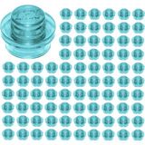 LEGO Yedek Parçalar: Plate Round: 100 Adet 1x1 Plate Round Parts Şeffaf Mavi - Translight Blue 4073