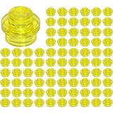 LEGO Yedek Parçalar: Plate Round: 100 Adet 1x1 Plate Round Parts Şeffaf Sarı - Translight Yellow 4073