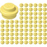 LEGO Yedek Parçalar: Plate Round 1X1: 100 Adet 1x1 Plate Round Parts Açık Sarı - Bright Light Yellow 4073