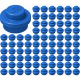 LEGO Yedek Parçalar: Plate Round 1X1: 100 Adet 1x1 Plate Round Parts Mavi- Blue 4073