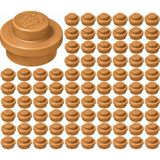 LEGO Yedek Parçalar: Plate Round 1X1: 100 Adet 1x1 Plate Round Parts Medium Nougat - Nuga 4073