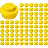 LEGO Yedek Parçalar: Plate Round 1X1: 100 Adet 1x1 Plate Round Parts Yellow - Sarı 4073