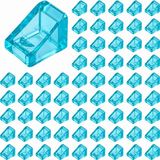 LEGO Yedek Parçalar: Slope: 100 Adet 1X1X2/3 Şeffaf Mavi - Trans Light Blue 54200