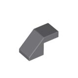 LEGO Yedek ParçalarSlope 45 2 x 1 with Cutout without Stud 28192 Koyu Gri