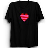Legodan Kalp, Lego- Heart Tişört - Siyah - XL