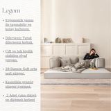 Legom 2 Kişilik Yorganlı Aktivite Koltuk & Açılabilir Yatak & Çok Amaçlı Modern Sünger Koltuk - Krem