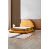 Legom Yatak Baza Başlık Set Yıkanabilir Ortopedik Torba Yaylı 10 Yıl Garantili - Hardal - 120 x 200 cm