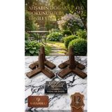 Legora Wood Design 12 cm Koyu Ceviz Gürgen Ahşap Mobilya Ayağı Yüksek Dayanıklı Koltuk ve Baza Ayağı 4'lü Set