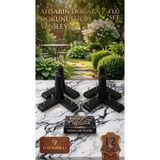 Legora Wood Design 12 cm Siyah Gürgen Ahşap Mobilya Ayağı Yüksek Dayanıklı Koltuk ve Baza Ayağı 4'lü Set