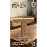 LEGORA WOOD DESİNG 12 cm Ahşap Mobilya Destek Ayağı Gürgen Koltuk Kanepe Baza TV Ünitesi Ham