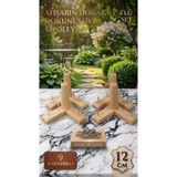 LEGORA WOOD DESİNG 12 CM Ham Gürgen Ahşap Mobilya Ayağı Yüksek Dayanıklı Koltuk Ve Baza Ayağı 4'lü Set