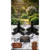 LEGORA WOOD DESİNG 12 CM Siyah Gürgen Ahşap Mobilya Ayağı Yüksek Dayanıklı Koltuk Ve Baza Ayağı 4'lü Set