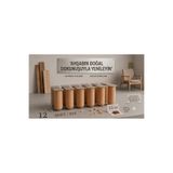 LEGORA WOOD DESİNG 15 cm Bohem Ahşap Mobilya Ayağı 12'li Set Gürgen Koltuk Baza Ham Robot Süpürge Uyumlu