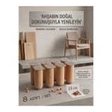 LEGORA WOOD DESİNG 15 cm Bohem Ahşap Mobilya Ayağı 8'li Set Gürgen Koltuk Baza Ham Robot Süpürge Uyumlu